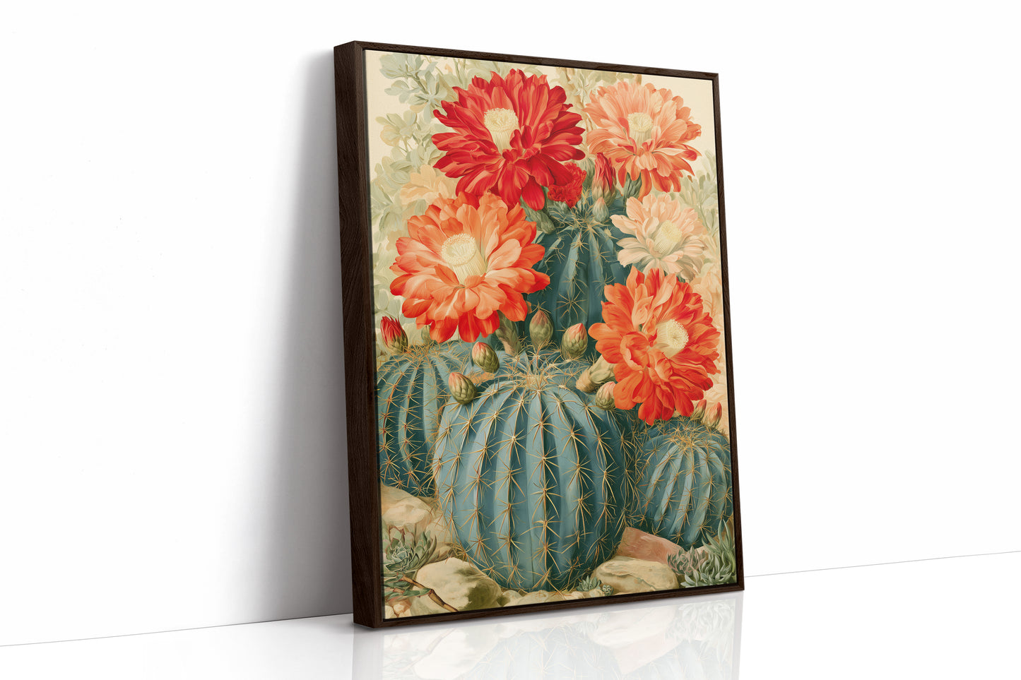 Desert Bloom: Crimson Succulents