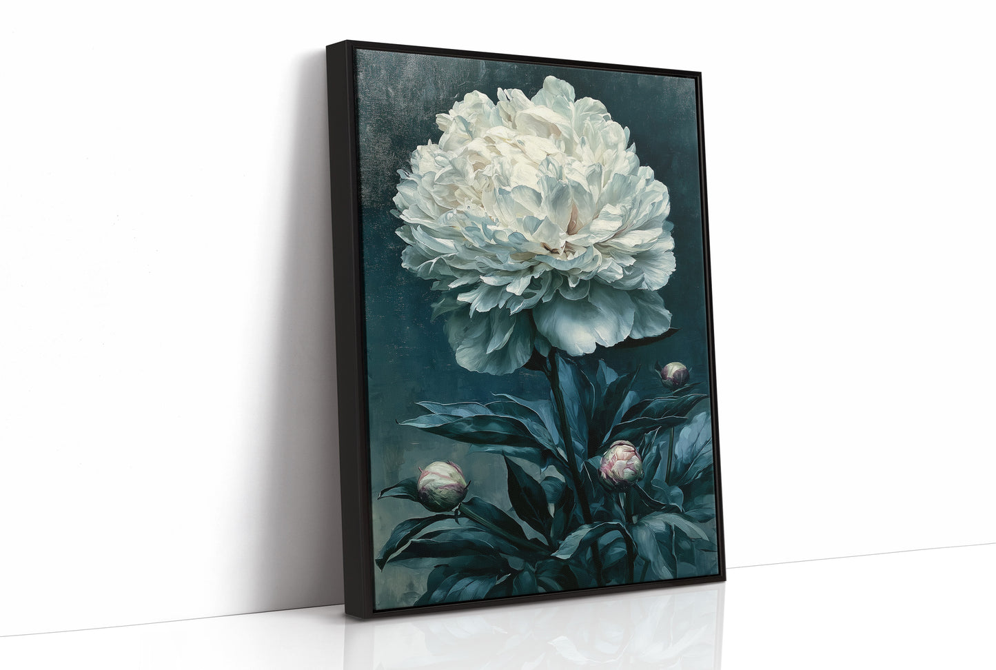 Ivory Peony in Shadow