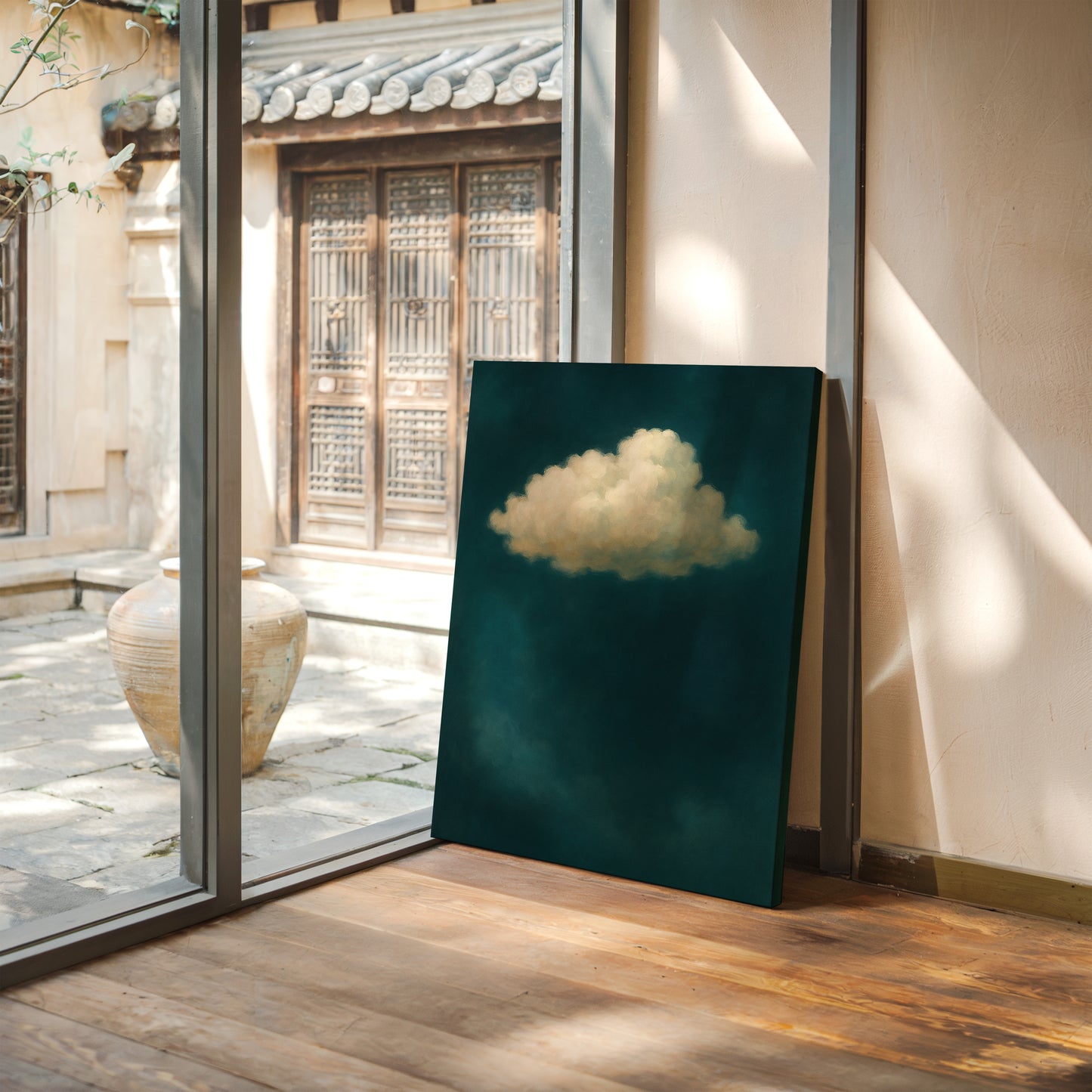 Lonely Cloud in Emerald Silence