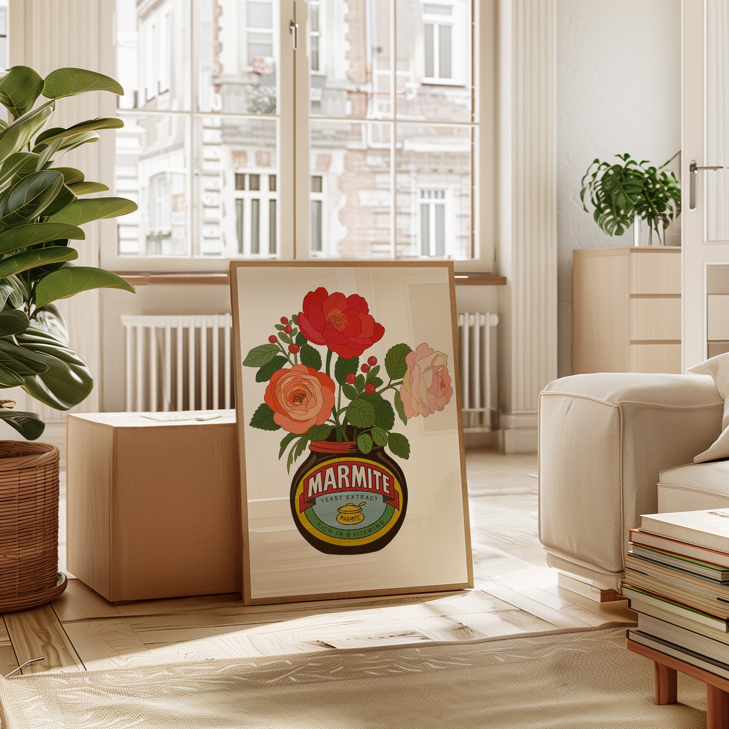 Roses in a Marmite Jar