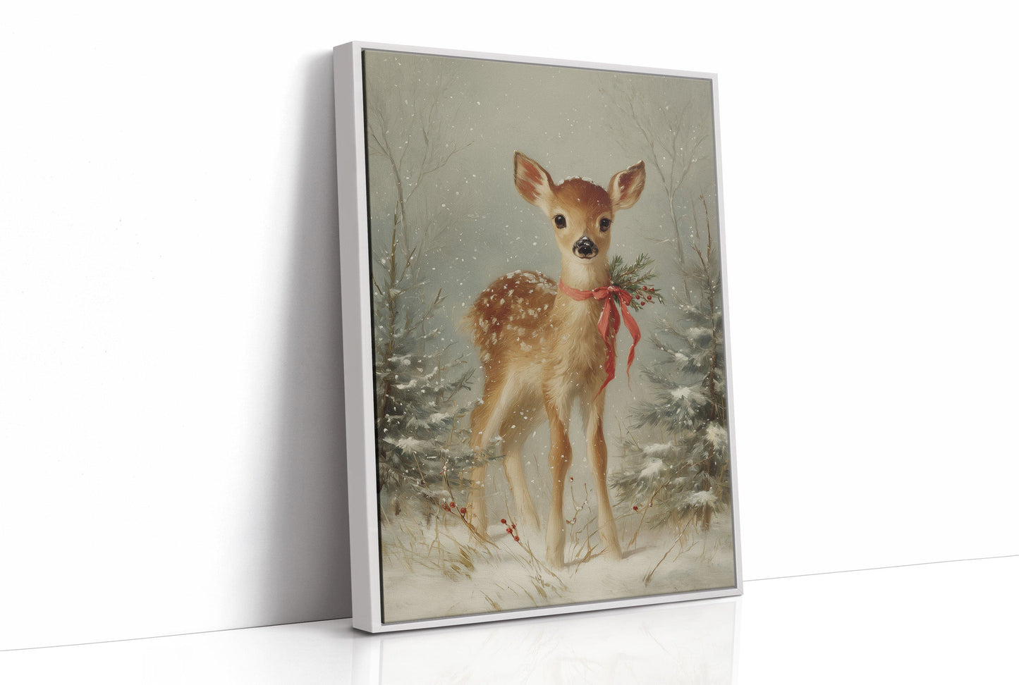 December's Fawn Wears Ruby Ribbons