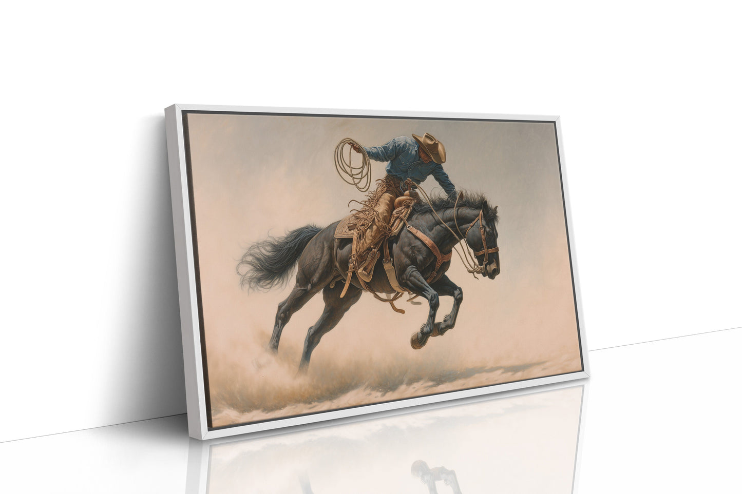Wild Stallion Dances Through Dust