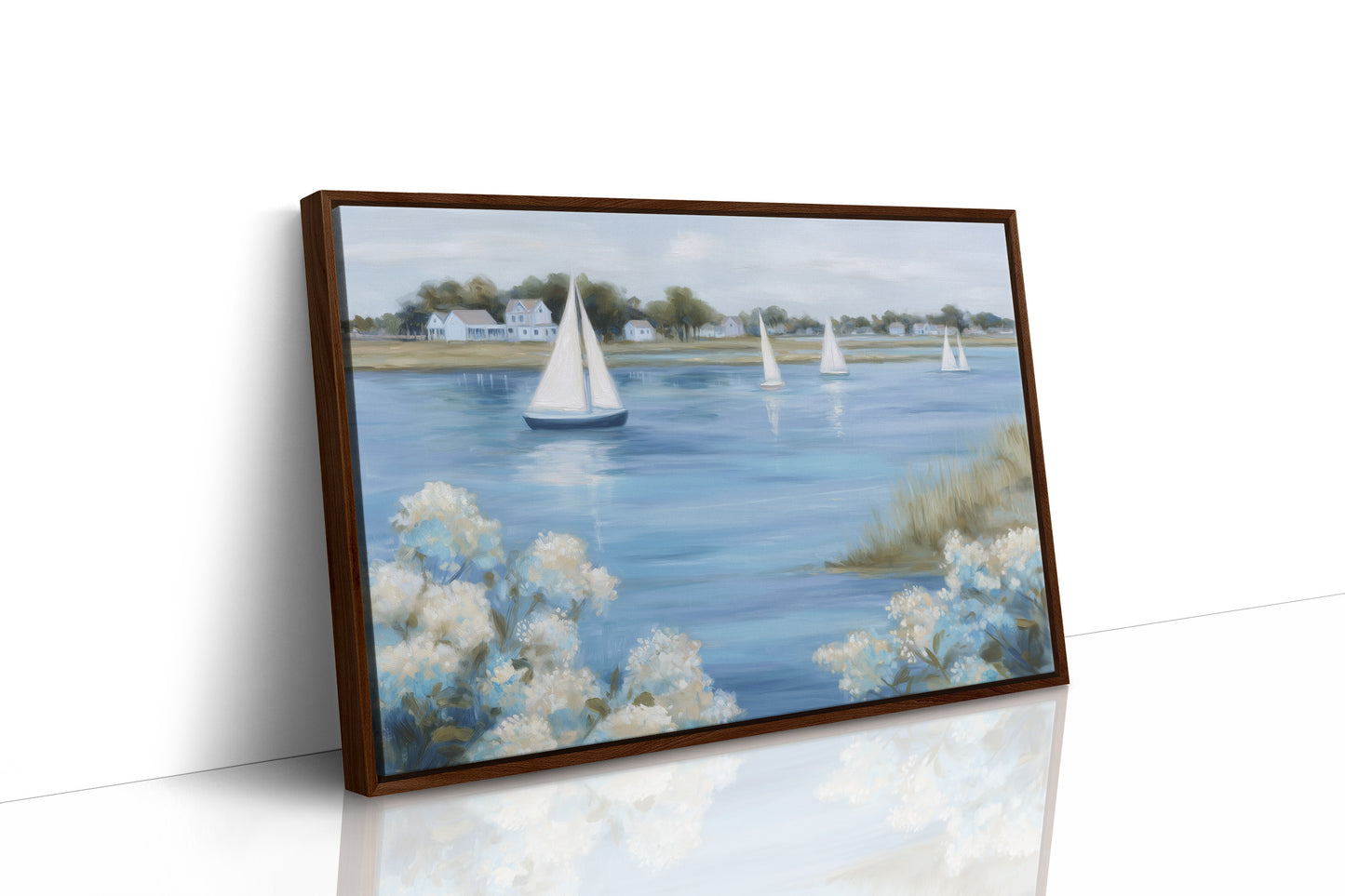 Coastal Symphony in White and Blue