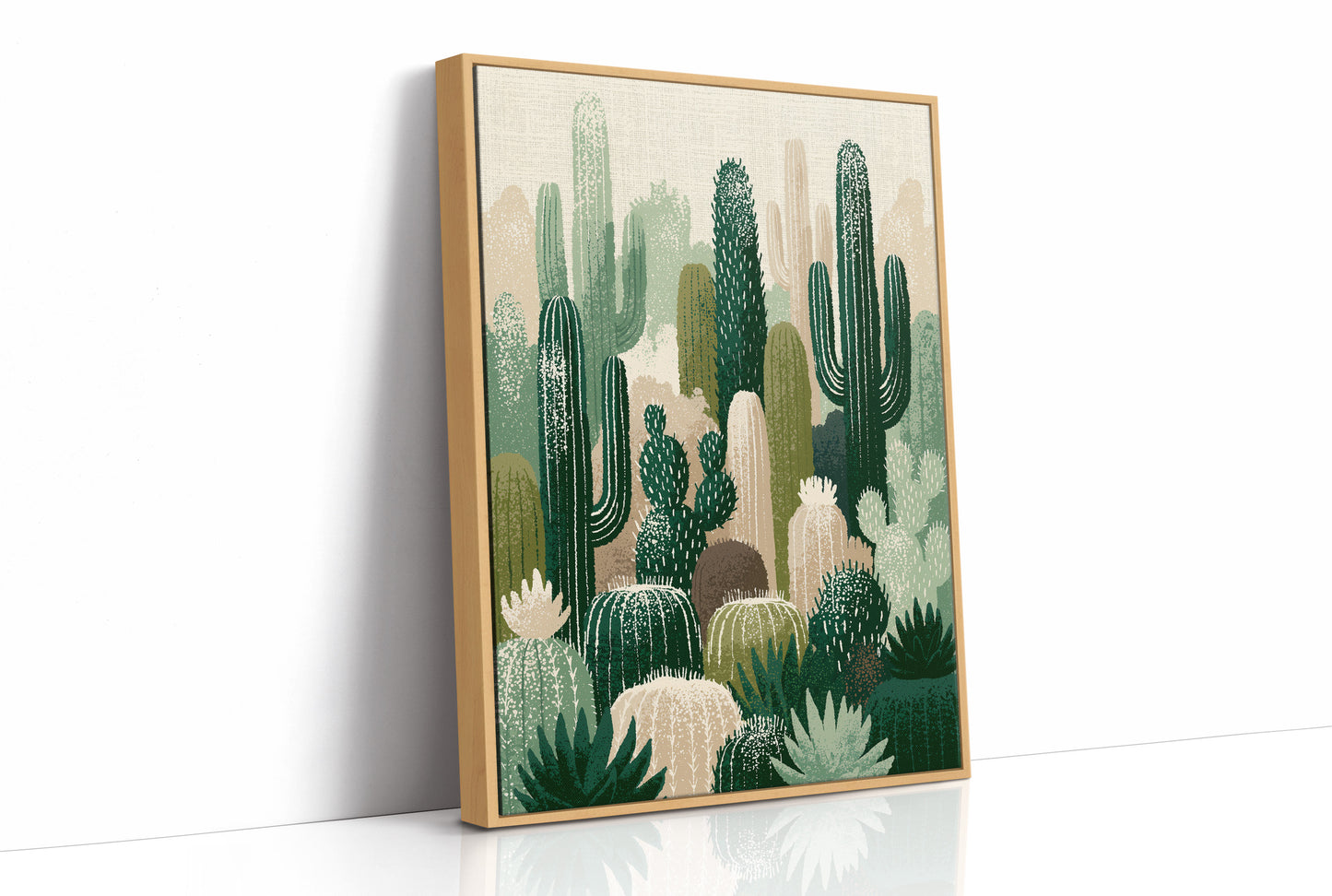 Spiny Sanctuary: Detailed Cactus Collage