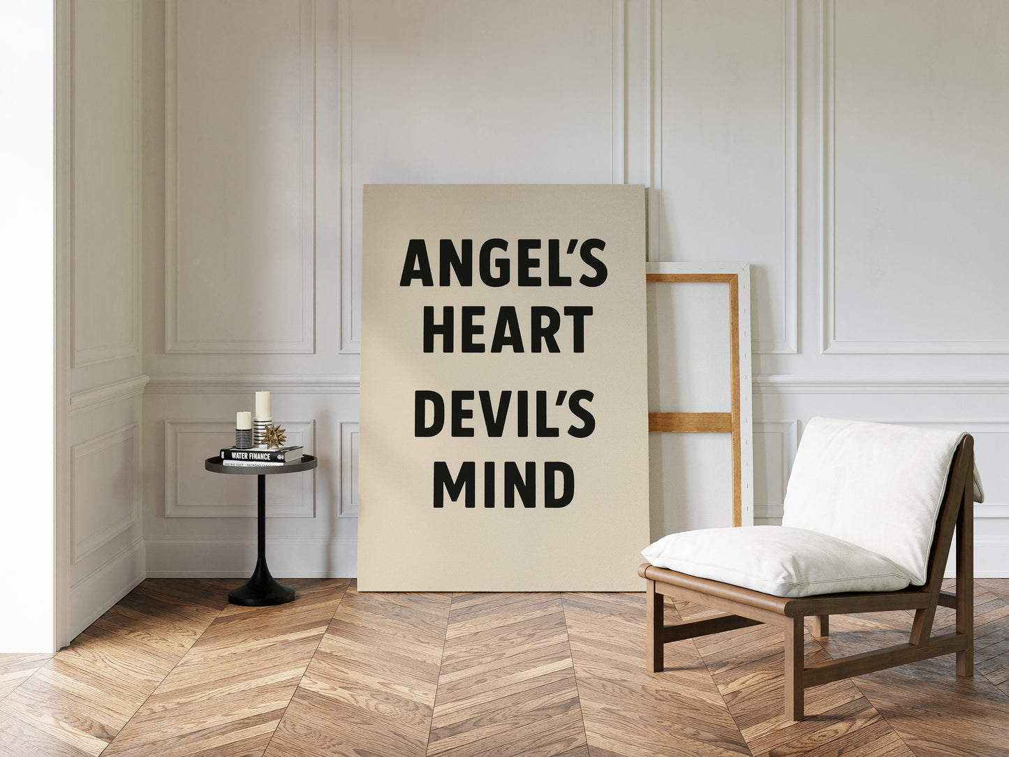 Angel’s Heart Devil’s Mind Typography Print