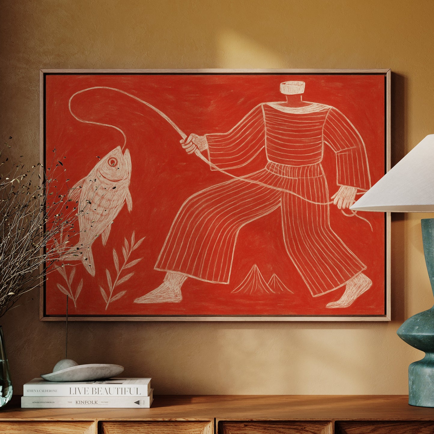 Catch of the Day in Red Chalk