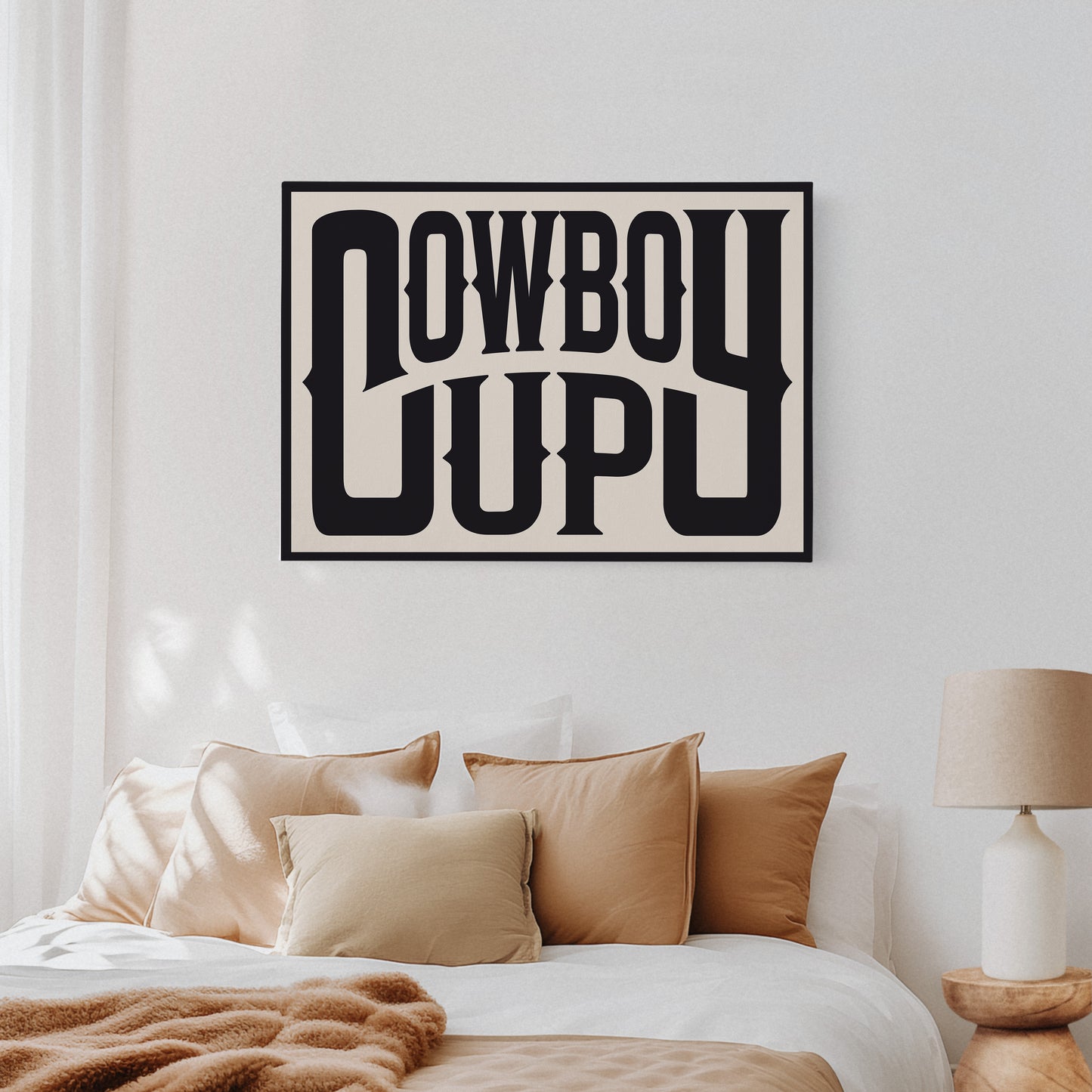 Cowboy Up Western Print in Black Ink