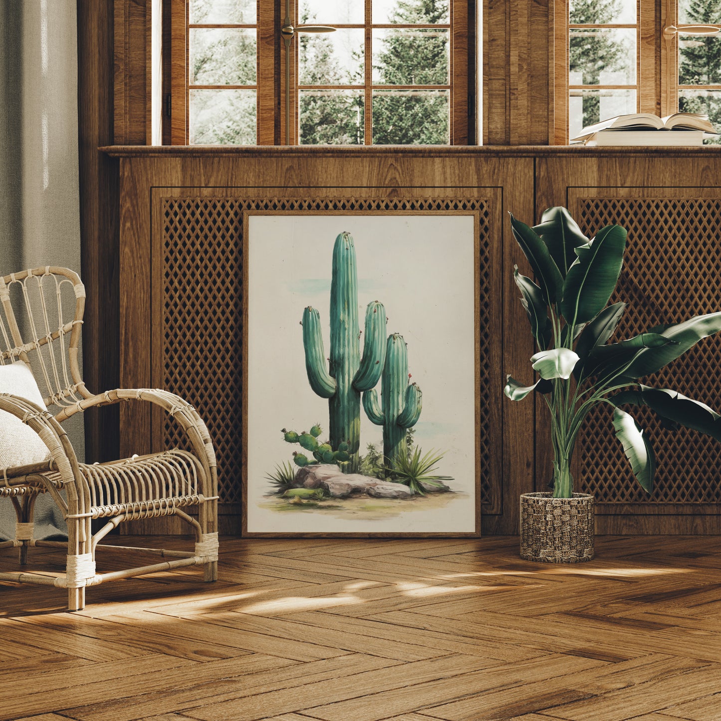 Saguaros Paint The Morning Mint