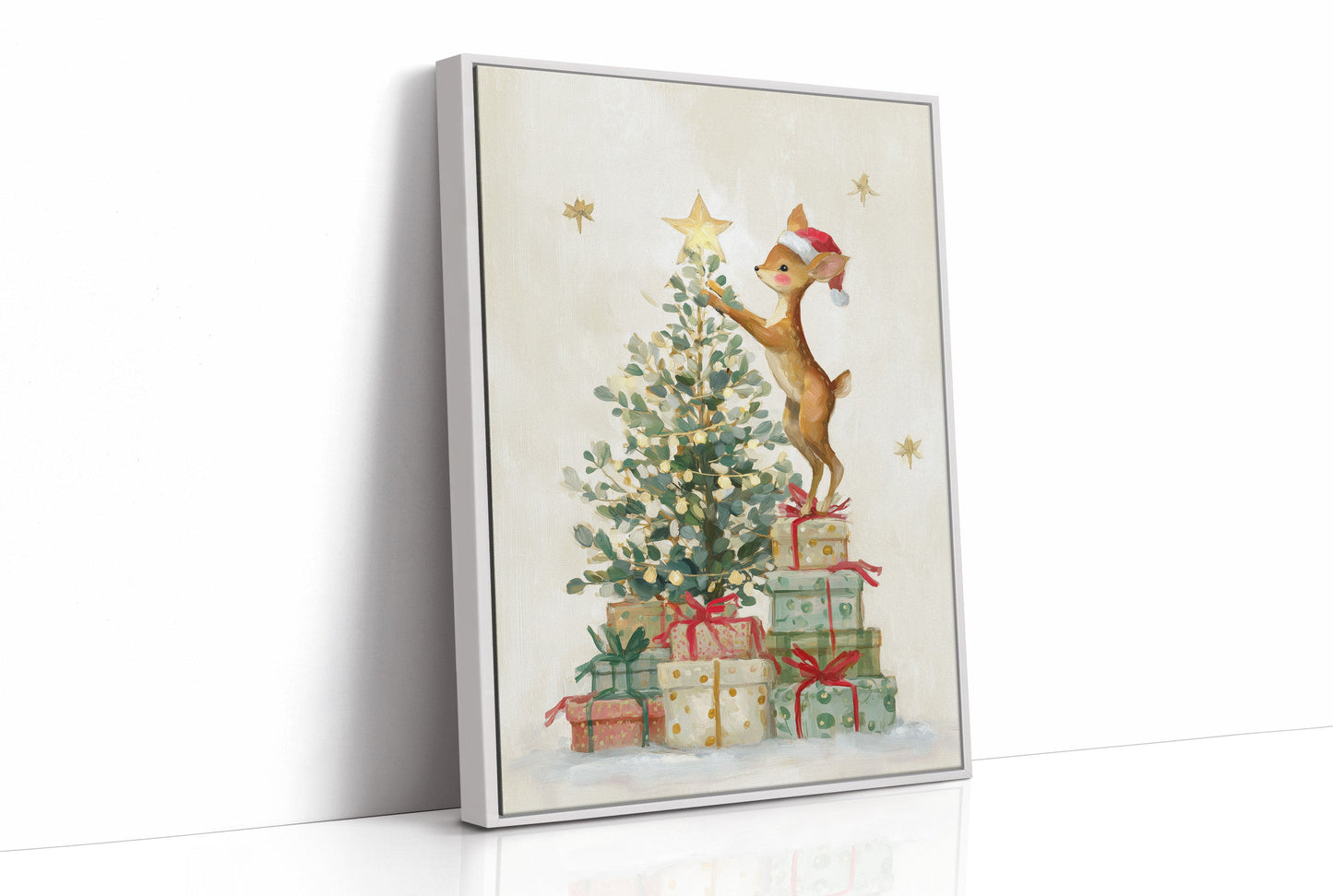 Fawn Reaches For Holiday Stars