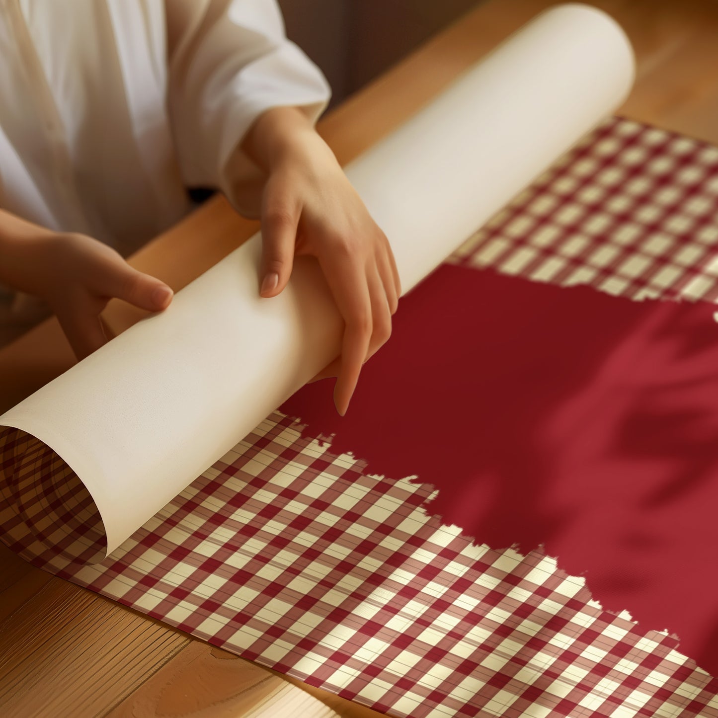 Alabama Crimson State on Gingham