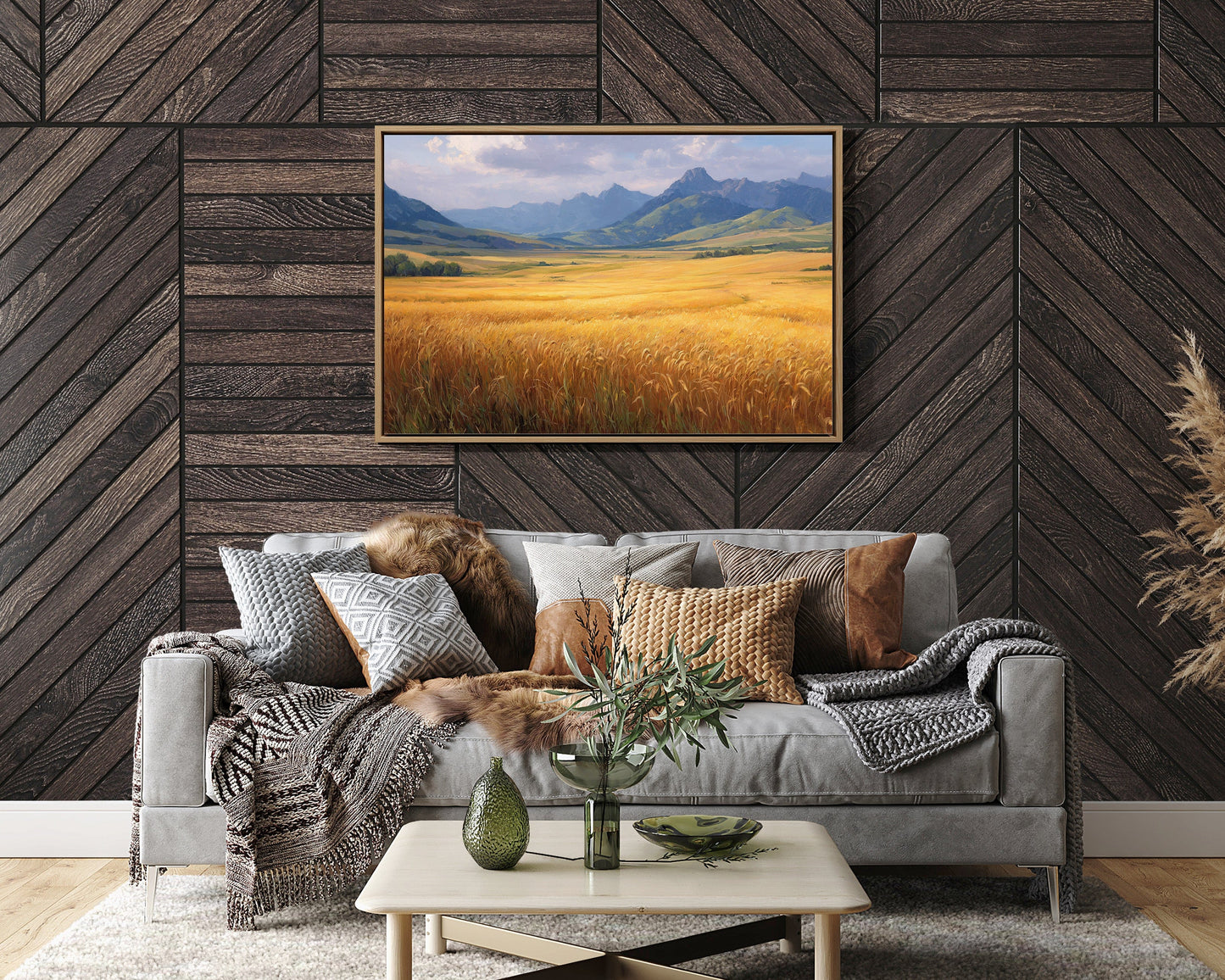 Wheat Fields Bow To Mountain Kings