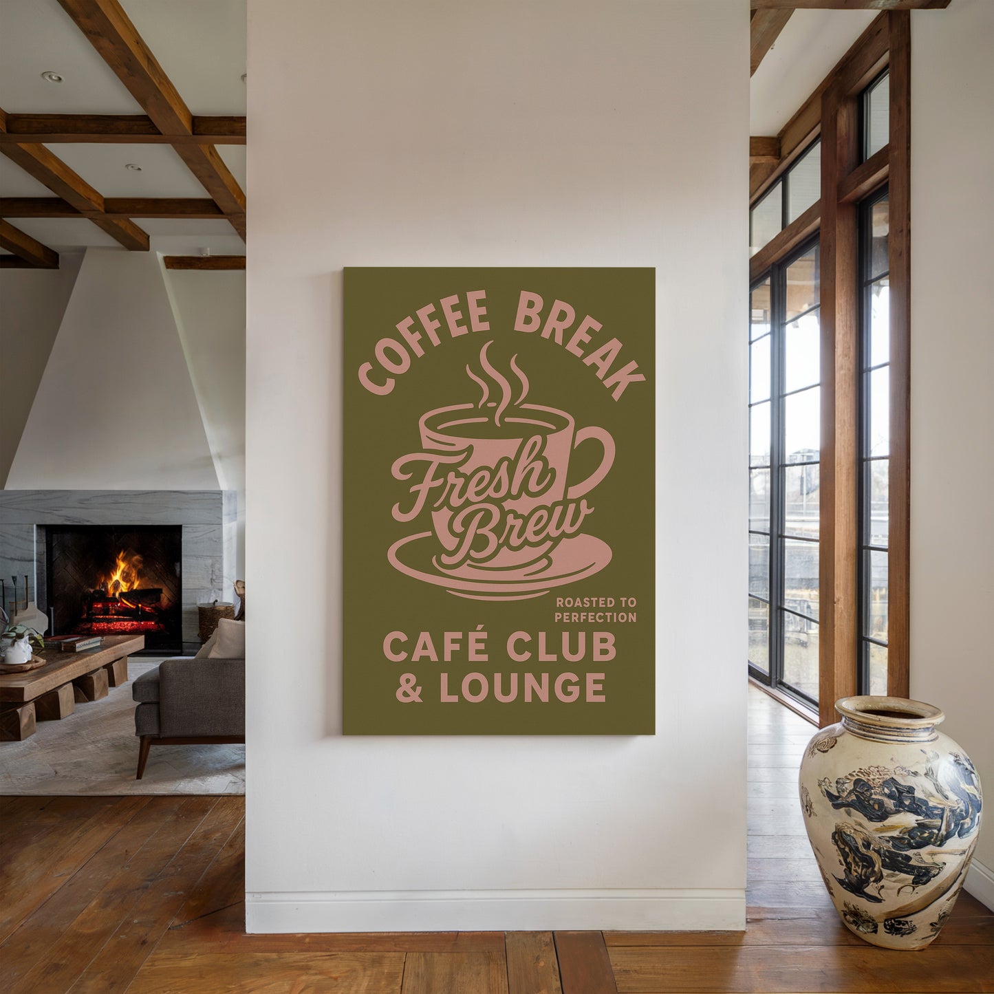 Fresh Brew Retro Coffee Poster