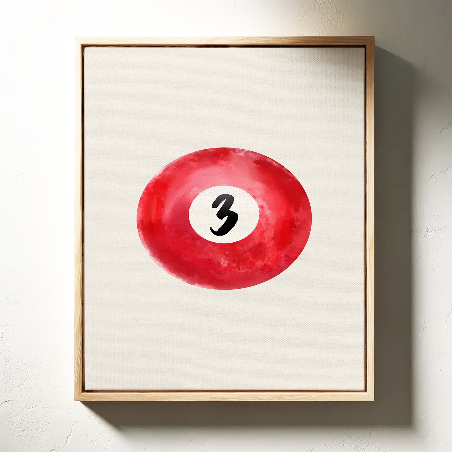 Lucky Number Three Glows Ruby