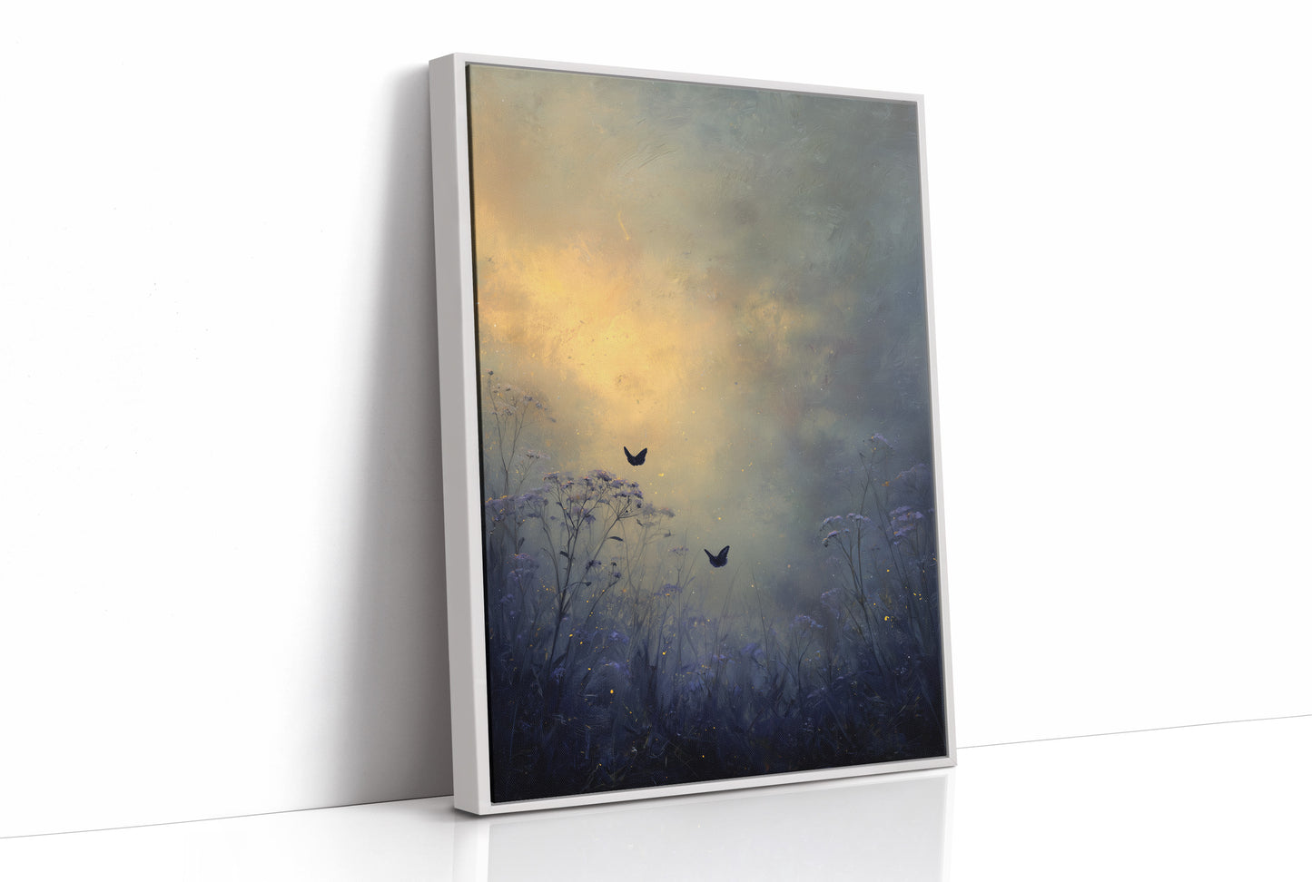 Birds Dance Through Golden Fog
