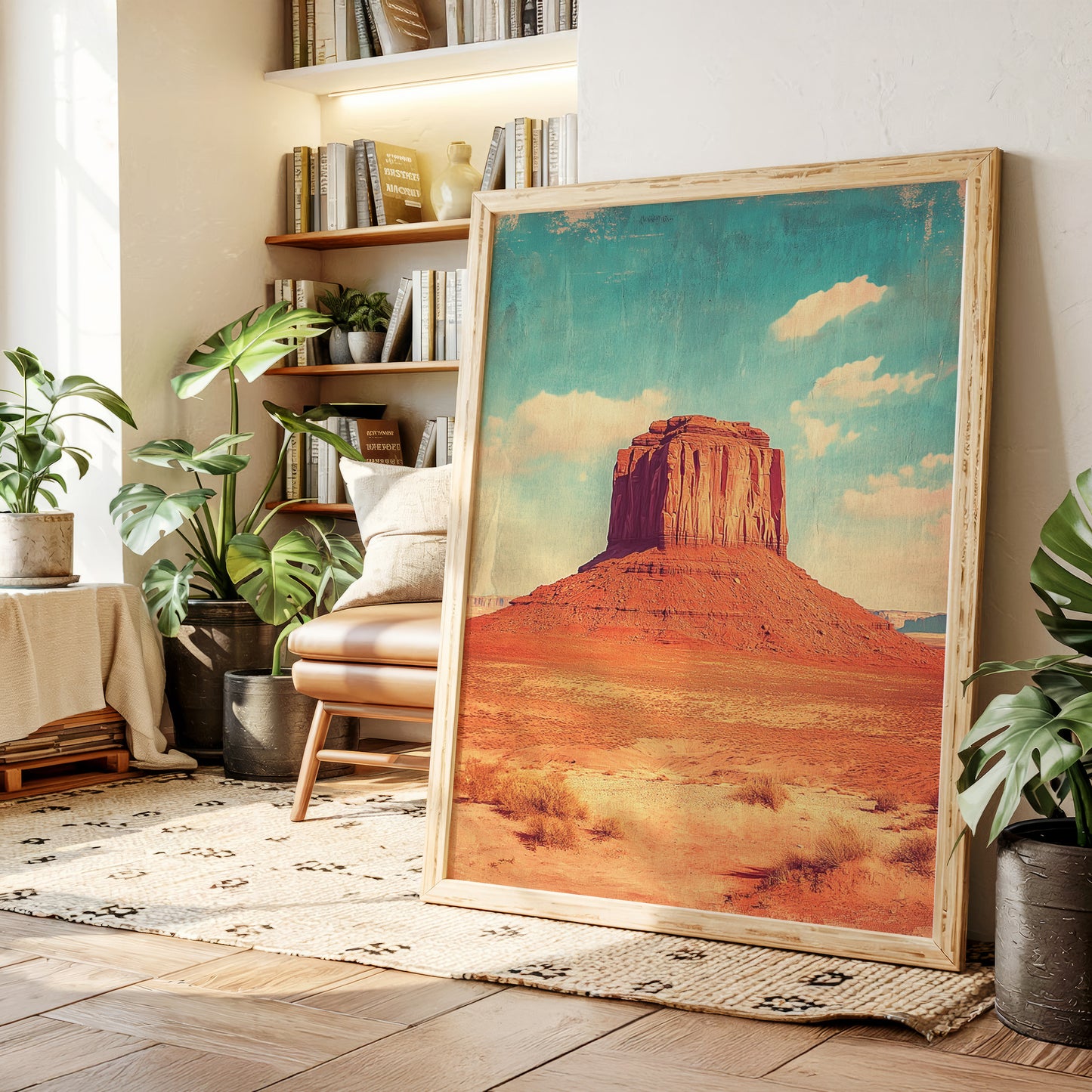 Monument Blaze: Butte Under Western Sky