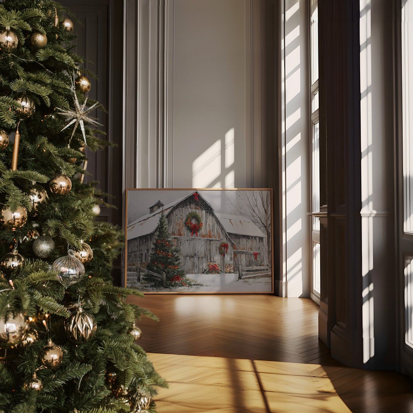 Snow Settles On Grandfather's Barn