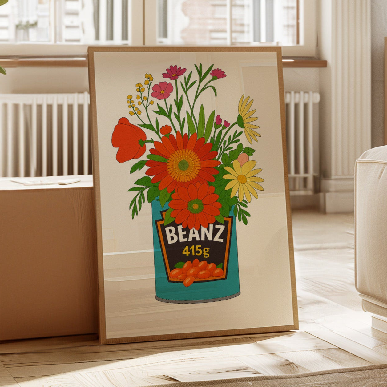 Blooms in a Beanz Tin