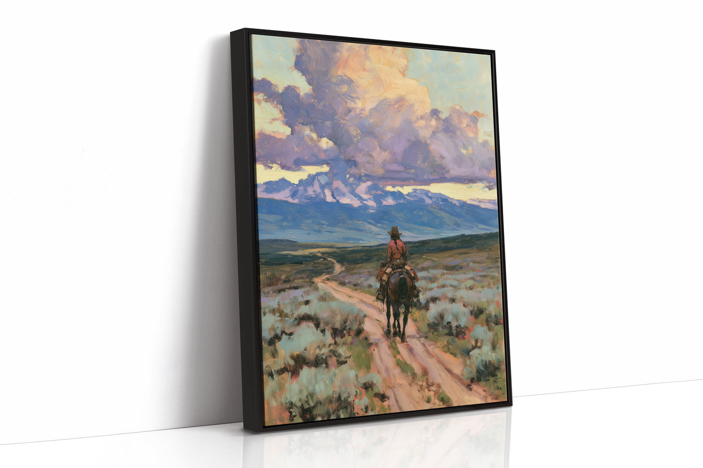 Rider Toward The Storm Light