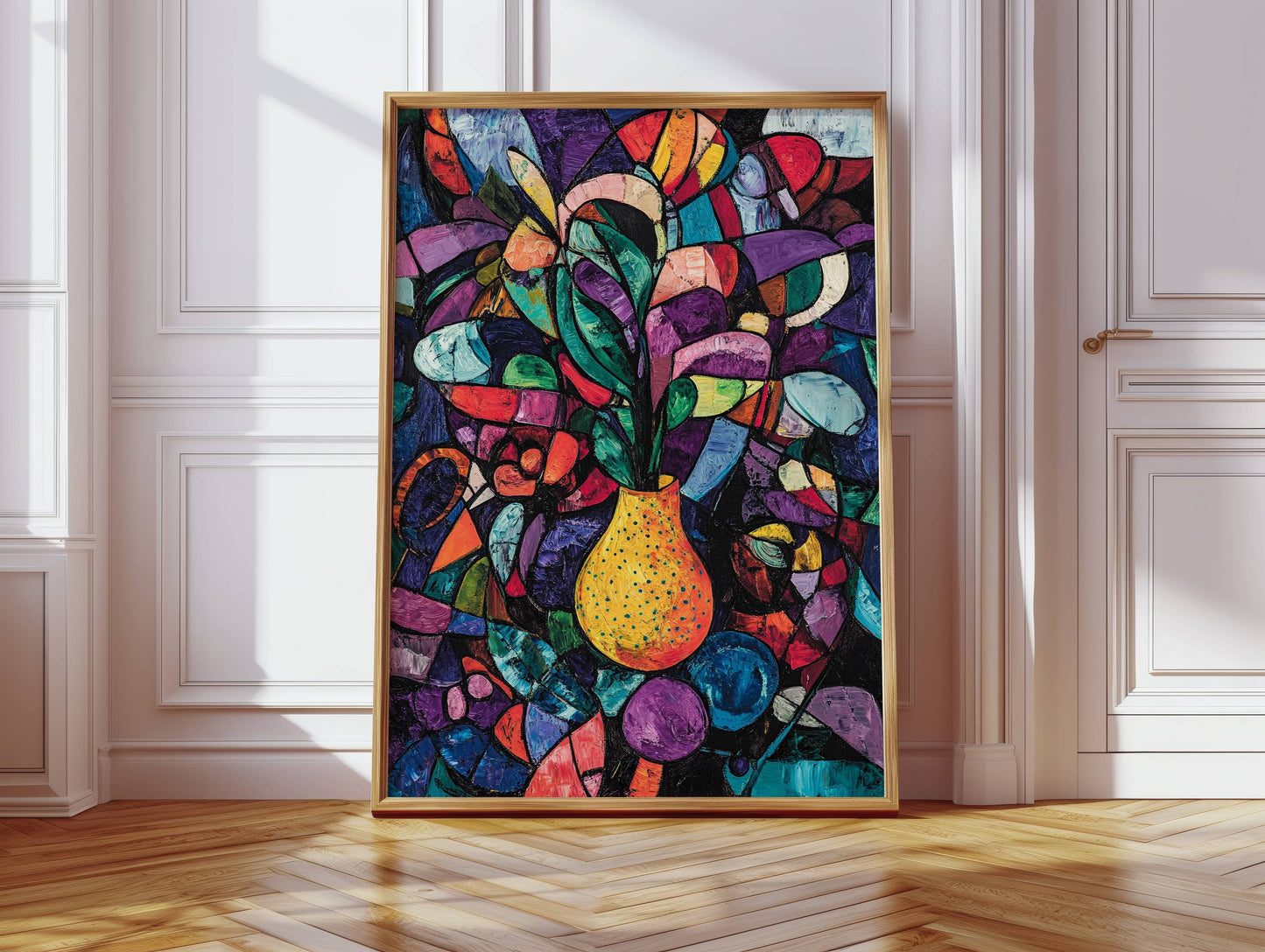 Midnight Garden Blooms In Glass