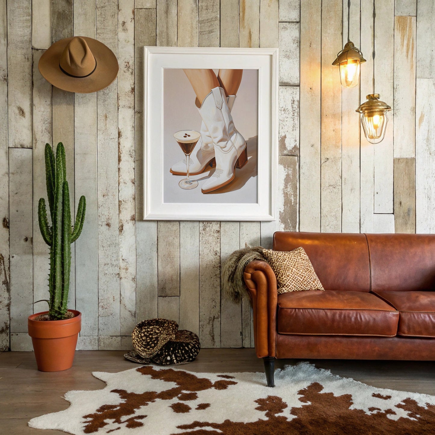 White Boots Meet Martini Moment