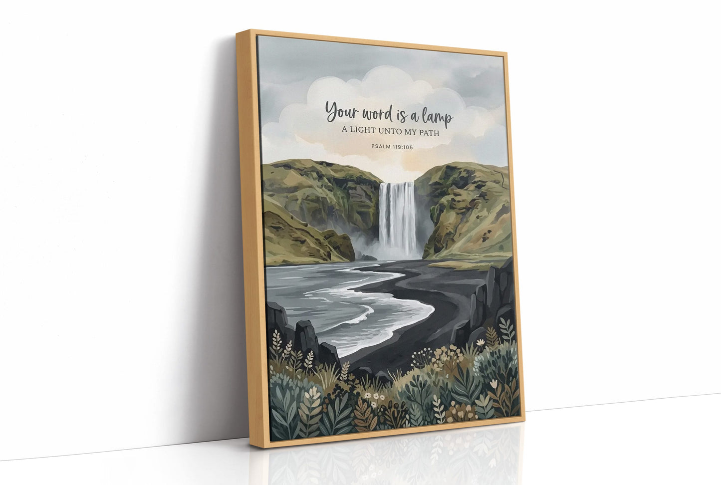 Your Word Is a Lamp: Icelandic Waterfall Shore