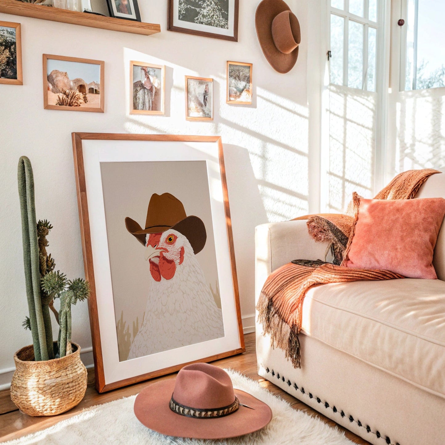 Ranch Hand Rooster Tips His Hat