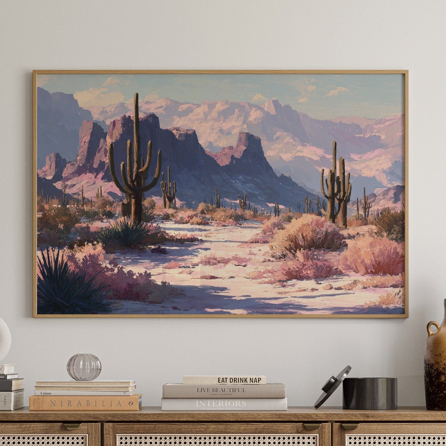 Pink Dawn Greets Saguaro Sentinels