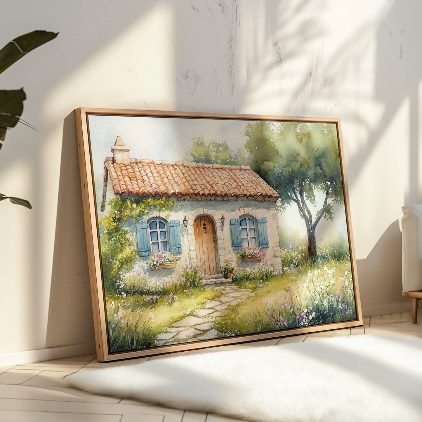 Summer Blooms By Cottage Door