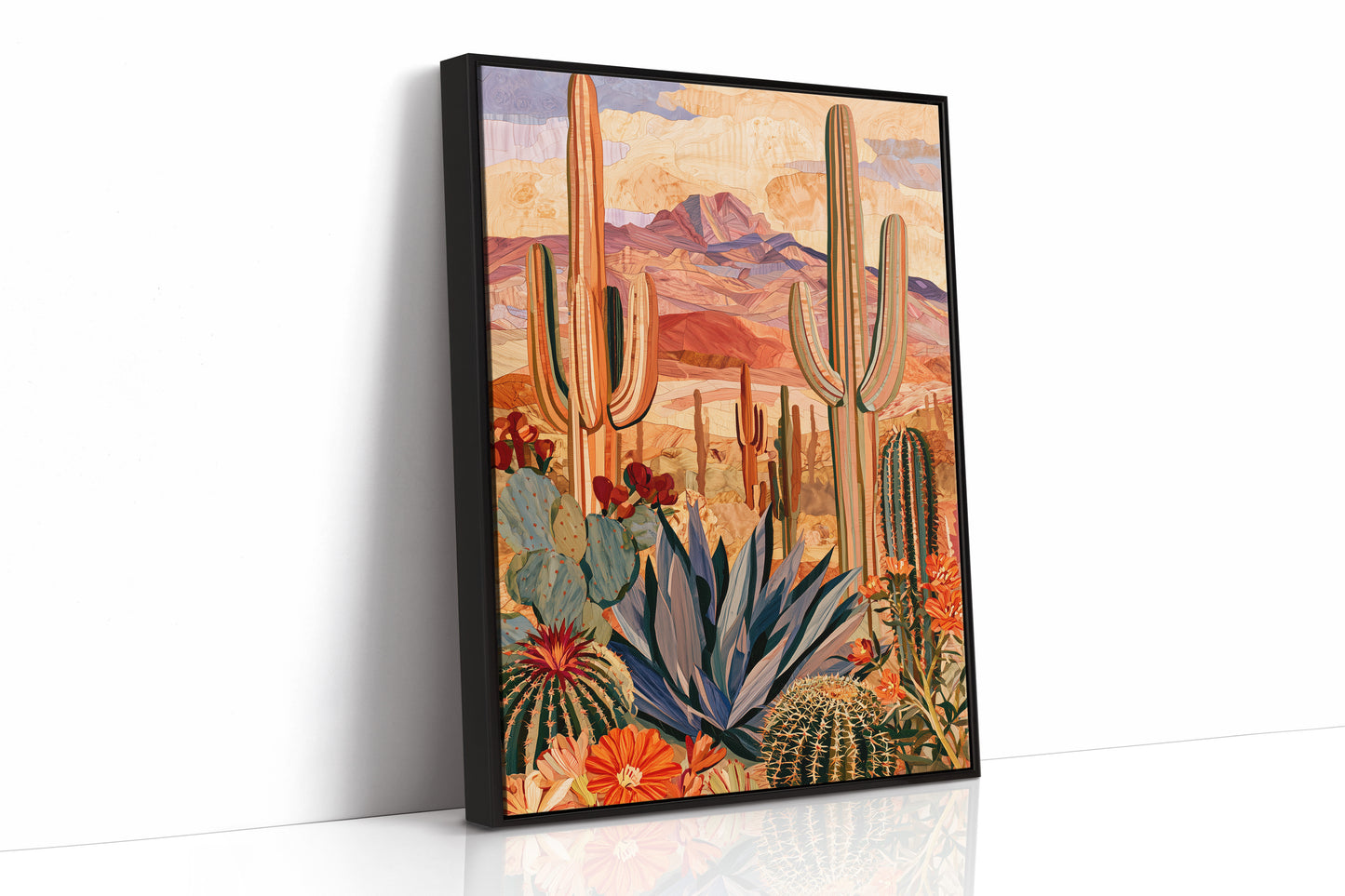 Saguaro March Through Red Rock