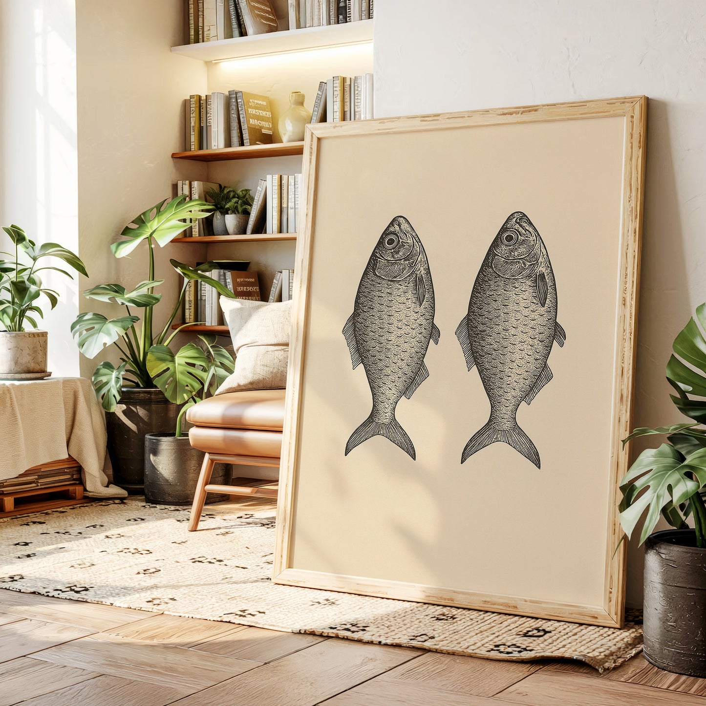 Two Fish Vintage Loaves and Fishes Symbol