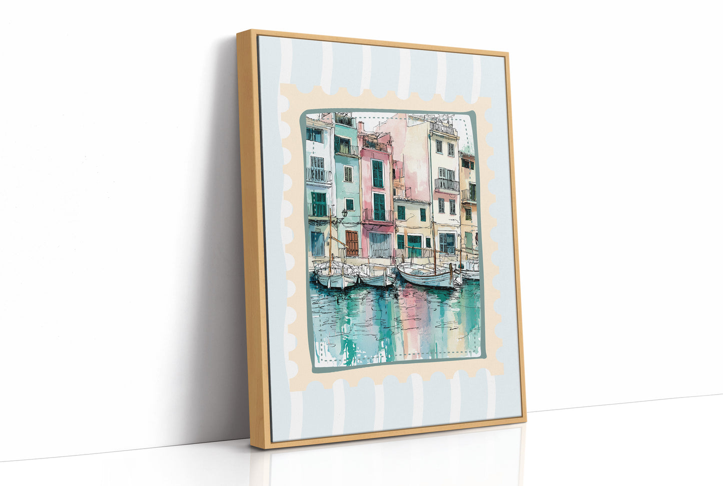 Harbor Stamp, Fishing Boats at Rest