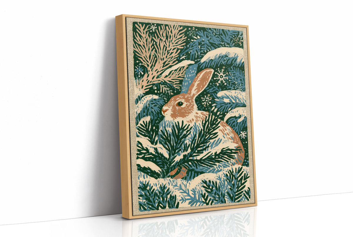 Rabbit in the Winter Pines
