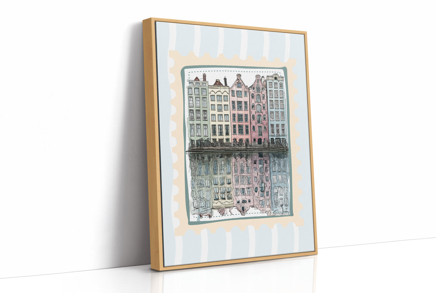 Amsterdam Gables, Stamped in Pastel