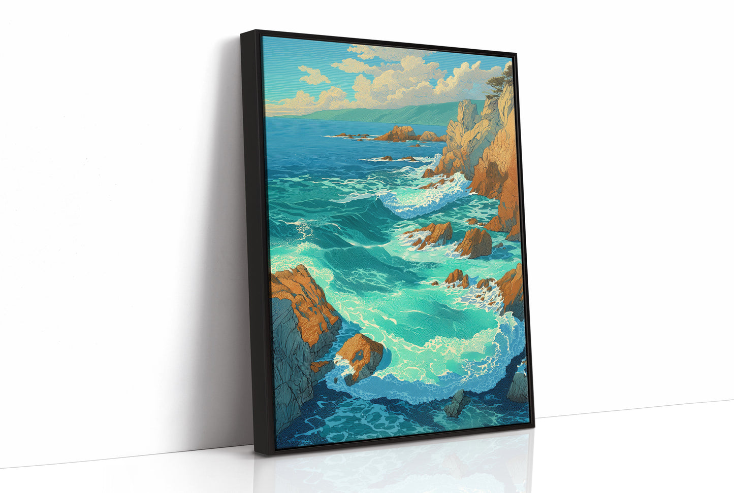 Coastal Cliffs Meet Turquoise Tides