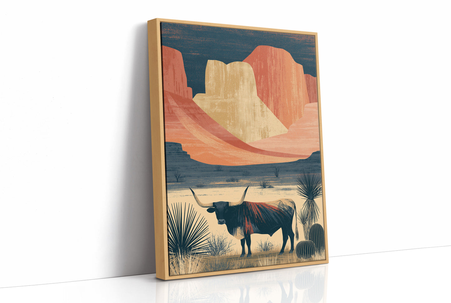 Longhorn Facing Forward, Canyon Glow