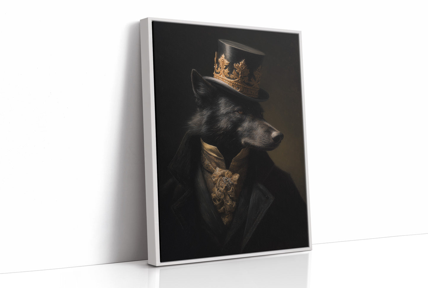 Noble Wolf Wears Midnight Crown