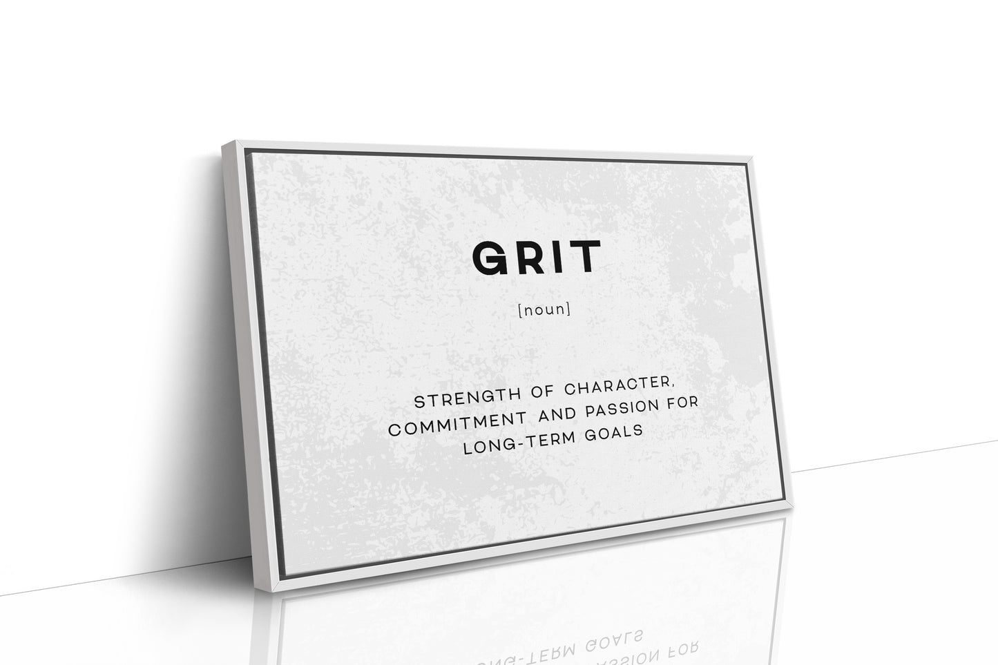 Grit Definition Canvas Art | Bold Motivational Typography Print for Home Office, Gym or Entrepreneur Décor