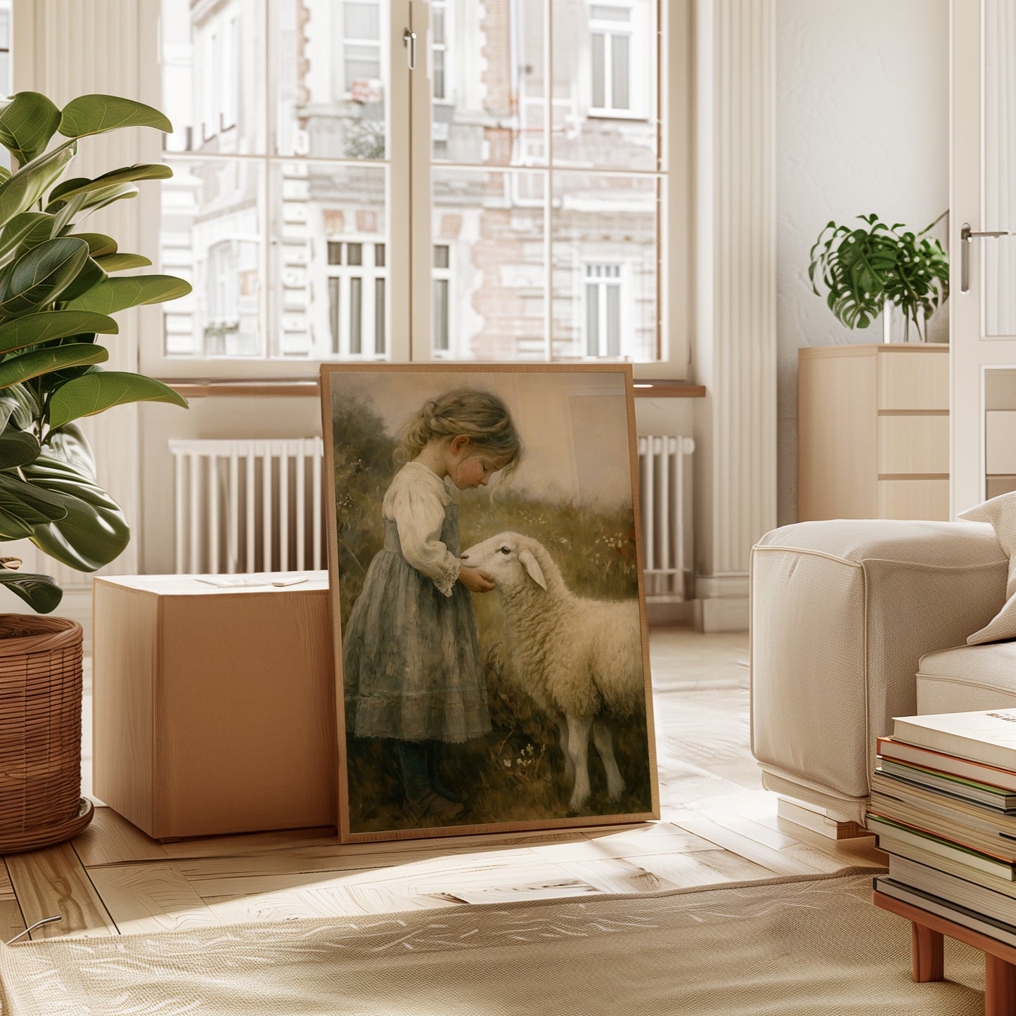 Little Shepherdess and Her Lamb