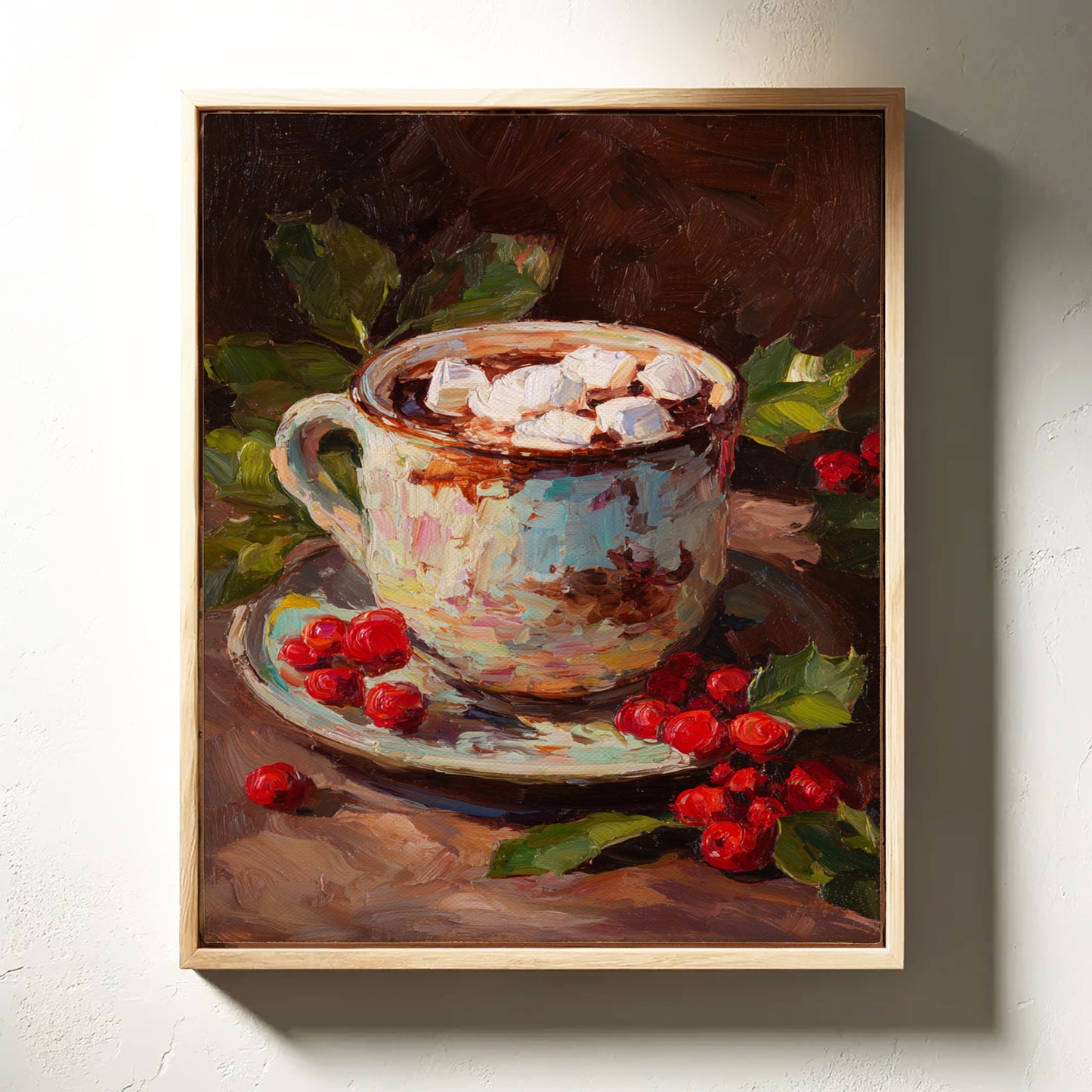 Sipping Warmth Among Winter Berries