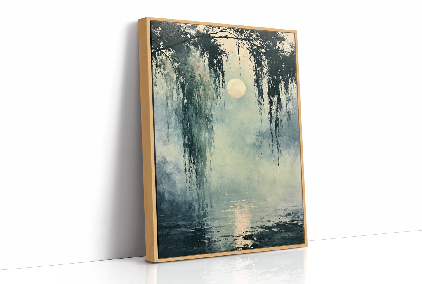 Small Moon Beneath Weeping Branches