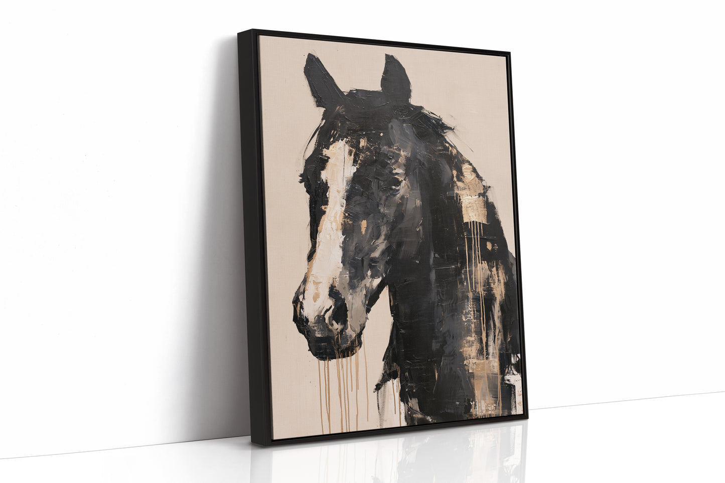 Ink Drip Horse Portrait