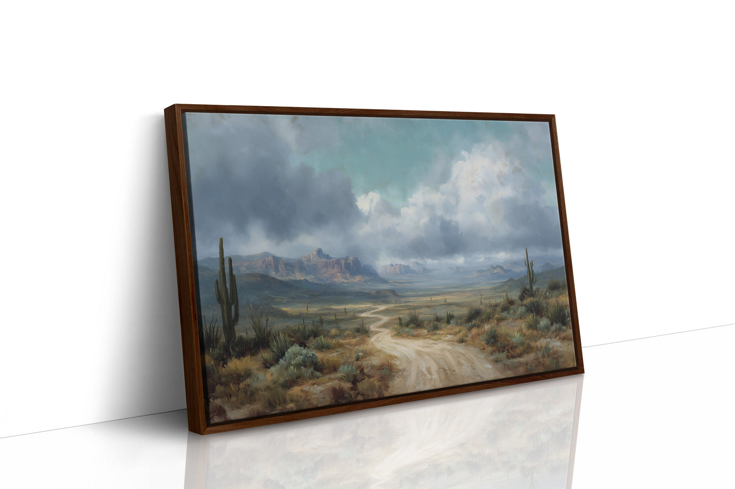 Storm Gathers Over Desert Path