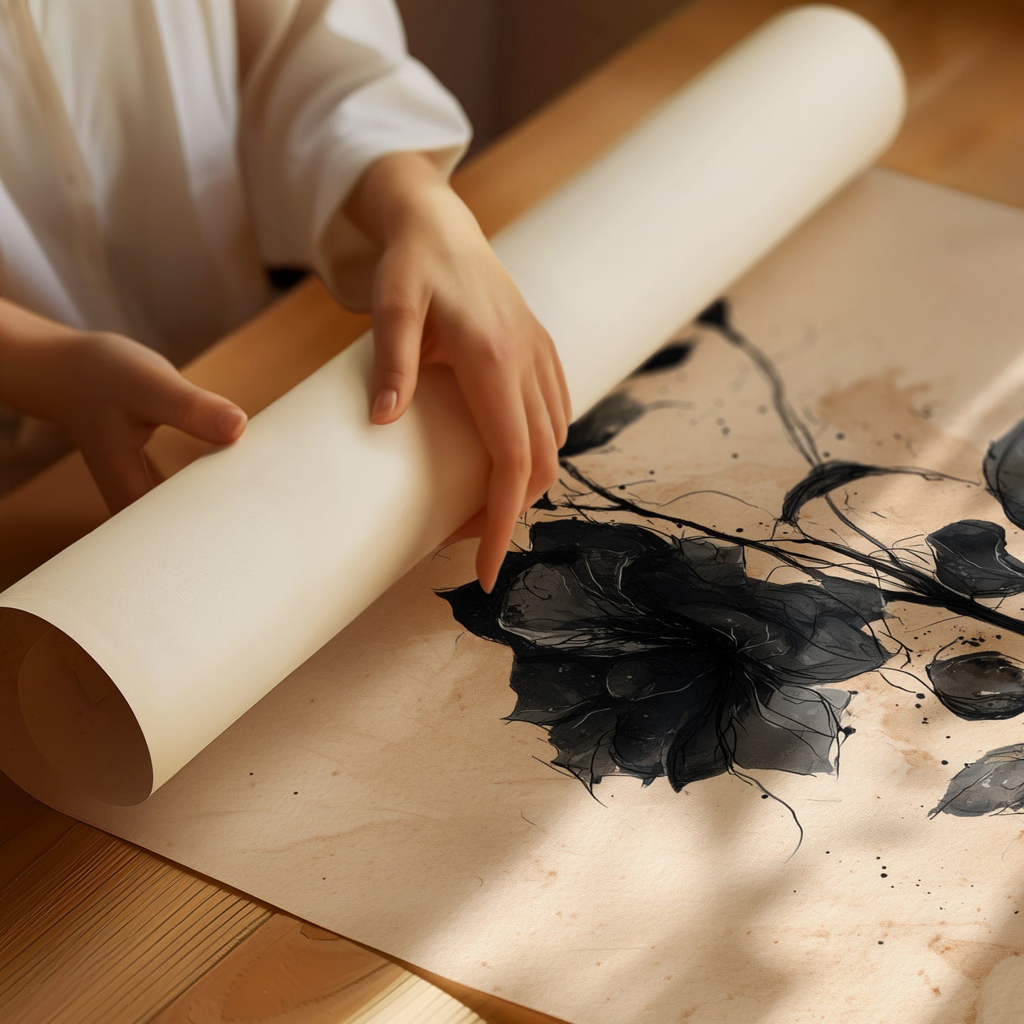 Dark Blooms Against Faded Time