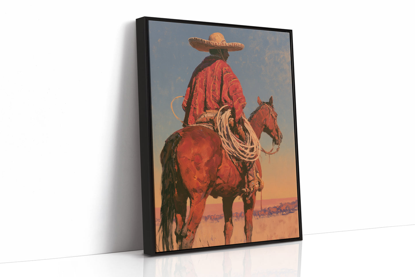Vaquero on Chestnut Horse