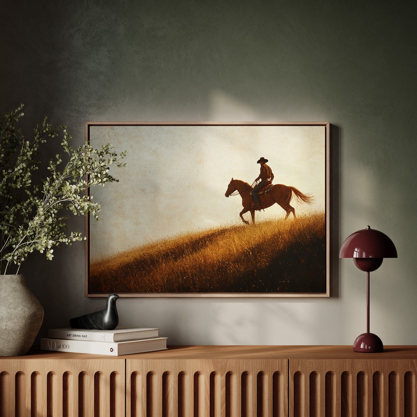 Sunset Ride on Prairie Hill