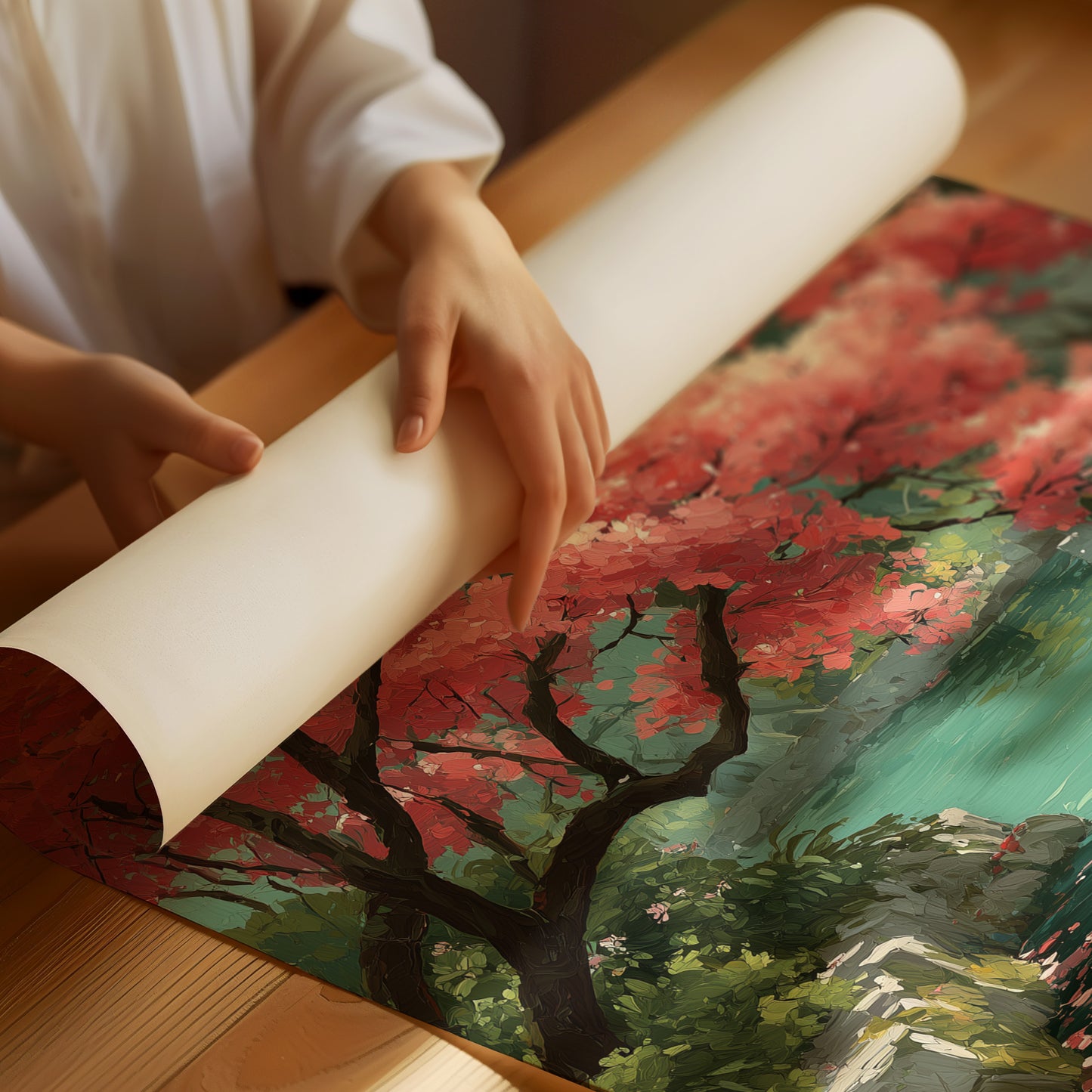 Blossoms Meet the Jade Water