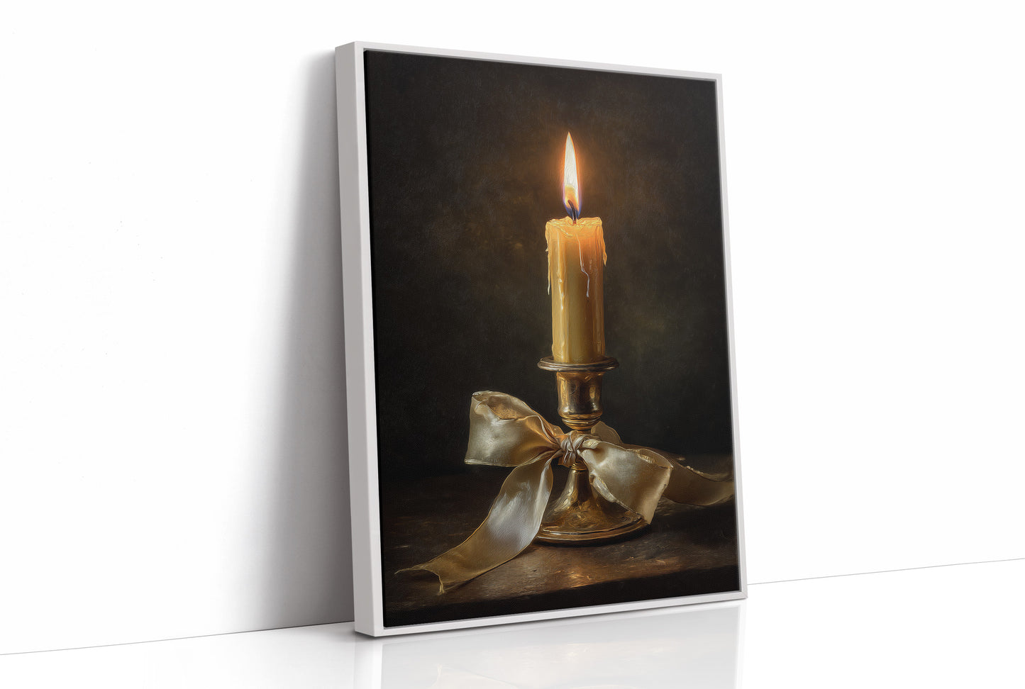 Solitary Flame Against Darkness