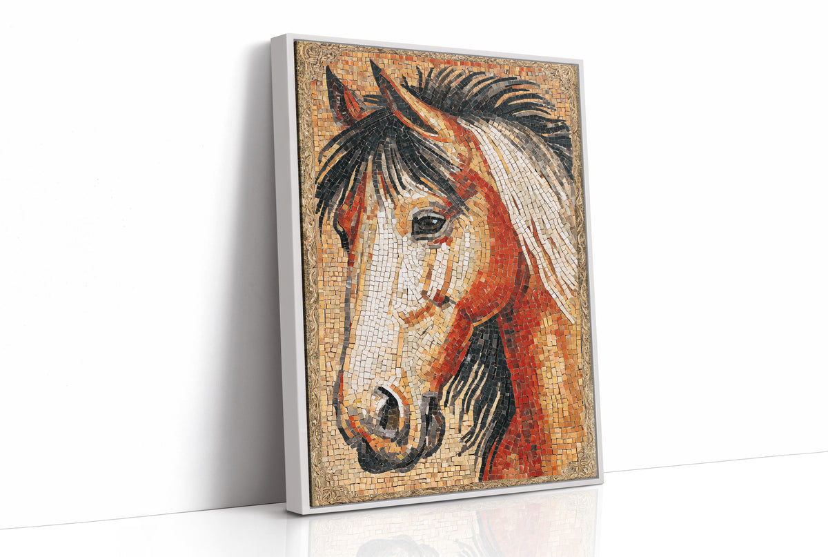 Chestnut Horse Mosaic Portrait