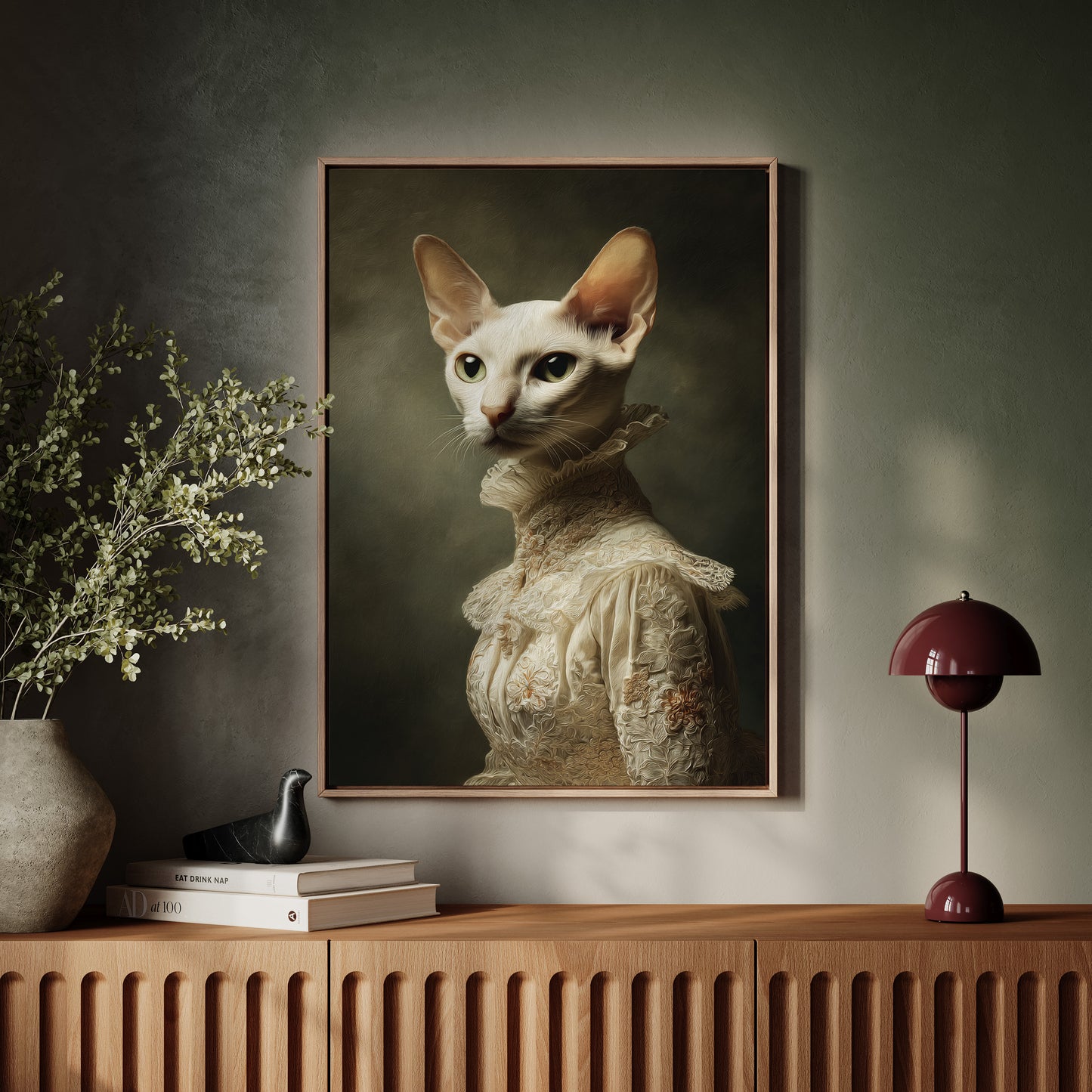 Regal Feline in Vintage Attire