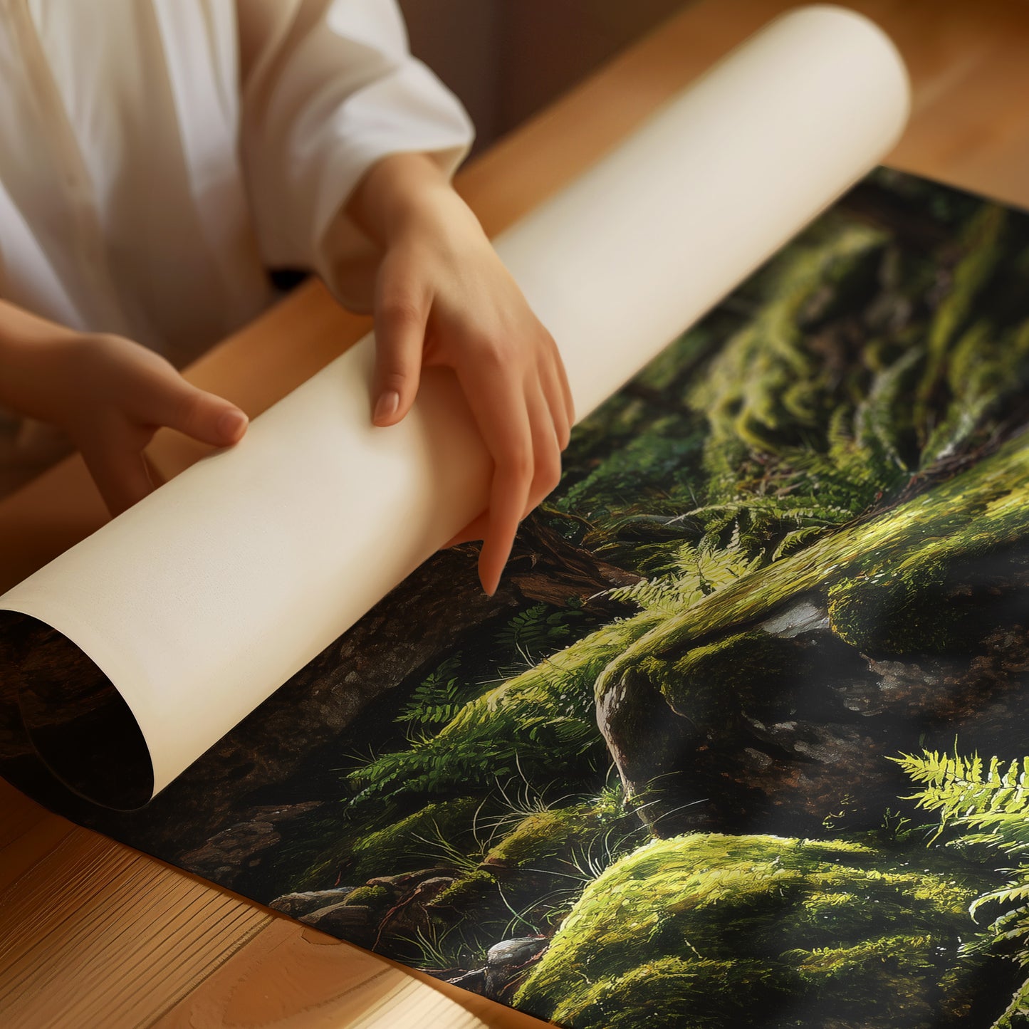 Ancient Ferns Catch Golden Light